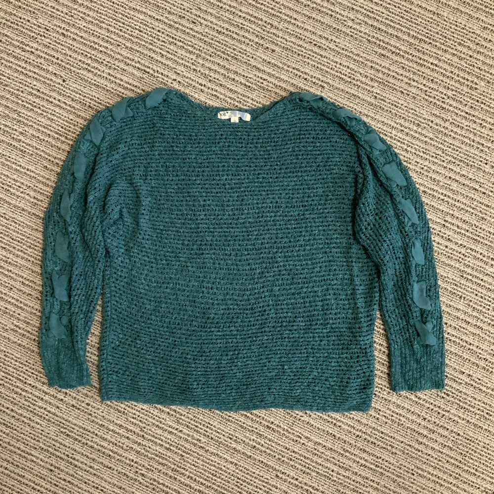 Jolt Teal Textured Women's Sweater